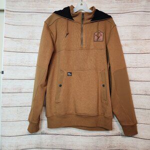 DRI DUCK Men's M Pullover Hooded Sweater Kangaroo Pocket Fleece Lined Helena 50